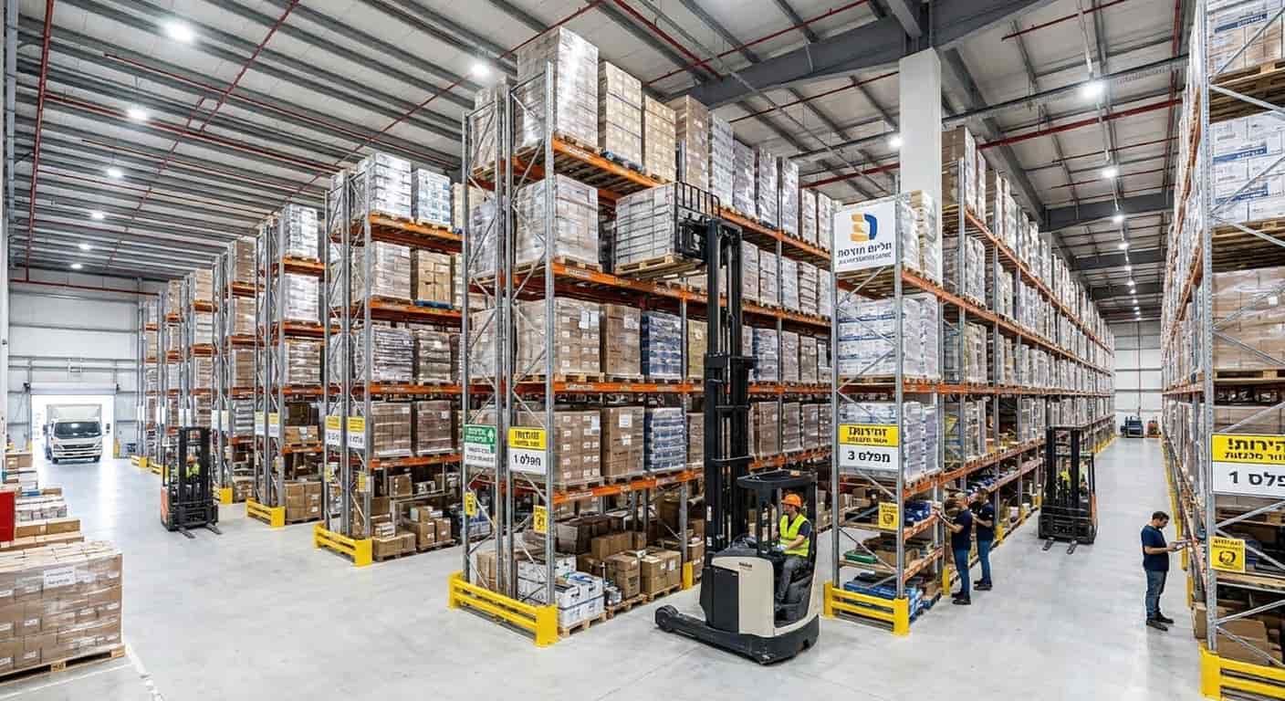 מידוף למחסן לוגיסטי